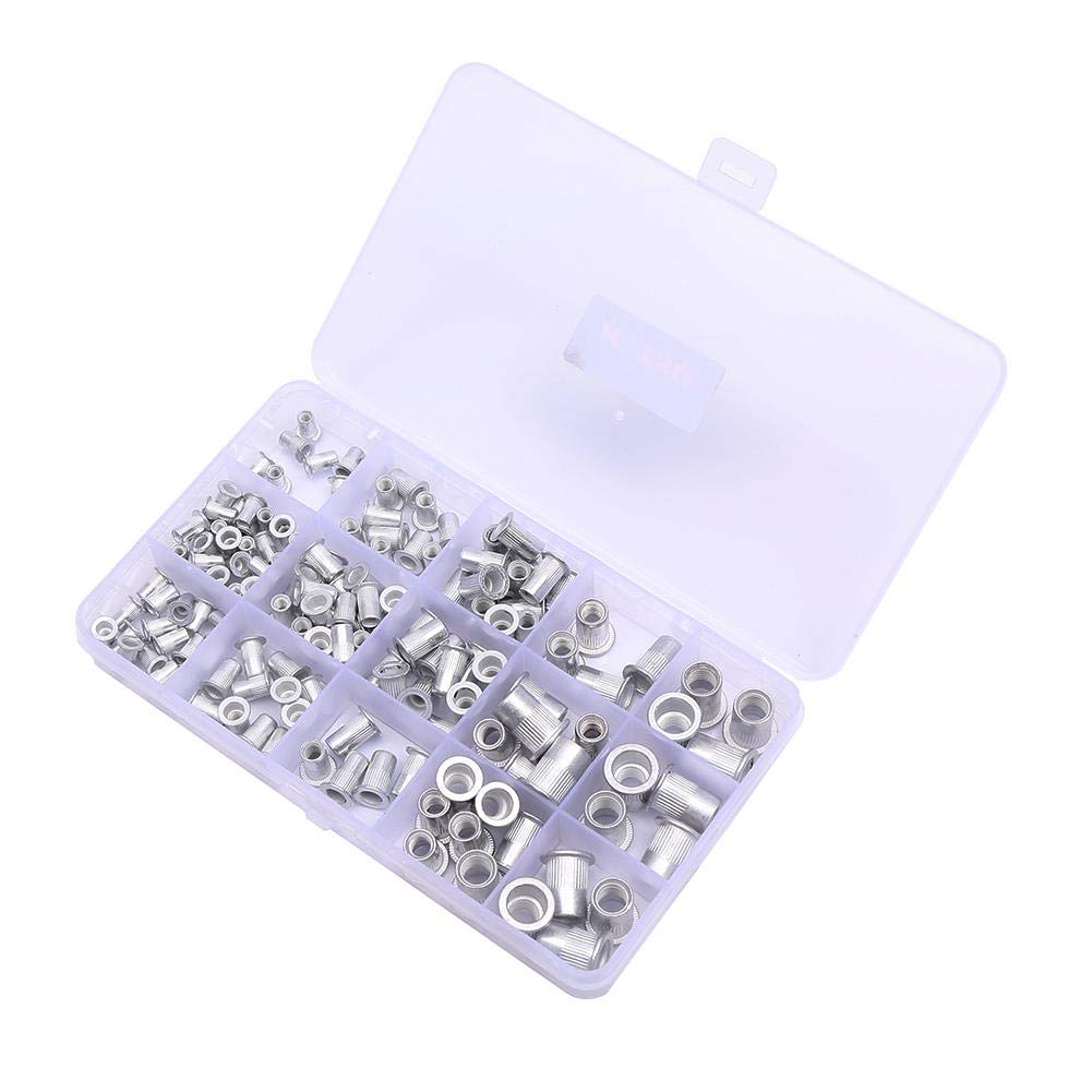 KATSU Tools Aluminium Threaded Rivetnut Insert Nutsert Rivet Nut Assortment Kit 150PCS M3 - M8
