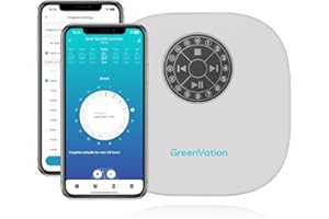 Smart Sprinkler Controller Pro，12-Zone/Station Irrigation System(with Water Pump and Rain Sensor Connection Interface)，GreenVation 2.4G/5GHz WiFi Water Timer for Outdoor Garden/Yard/Lawns