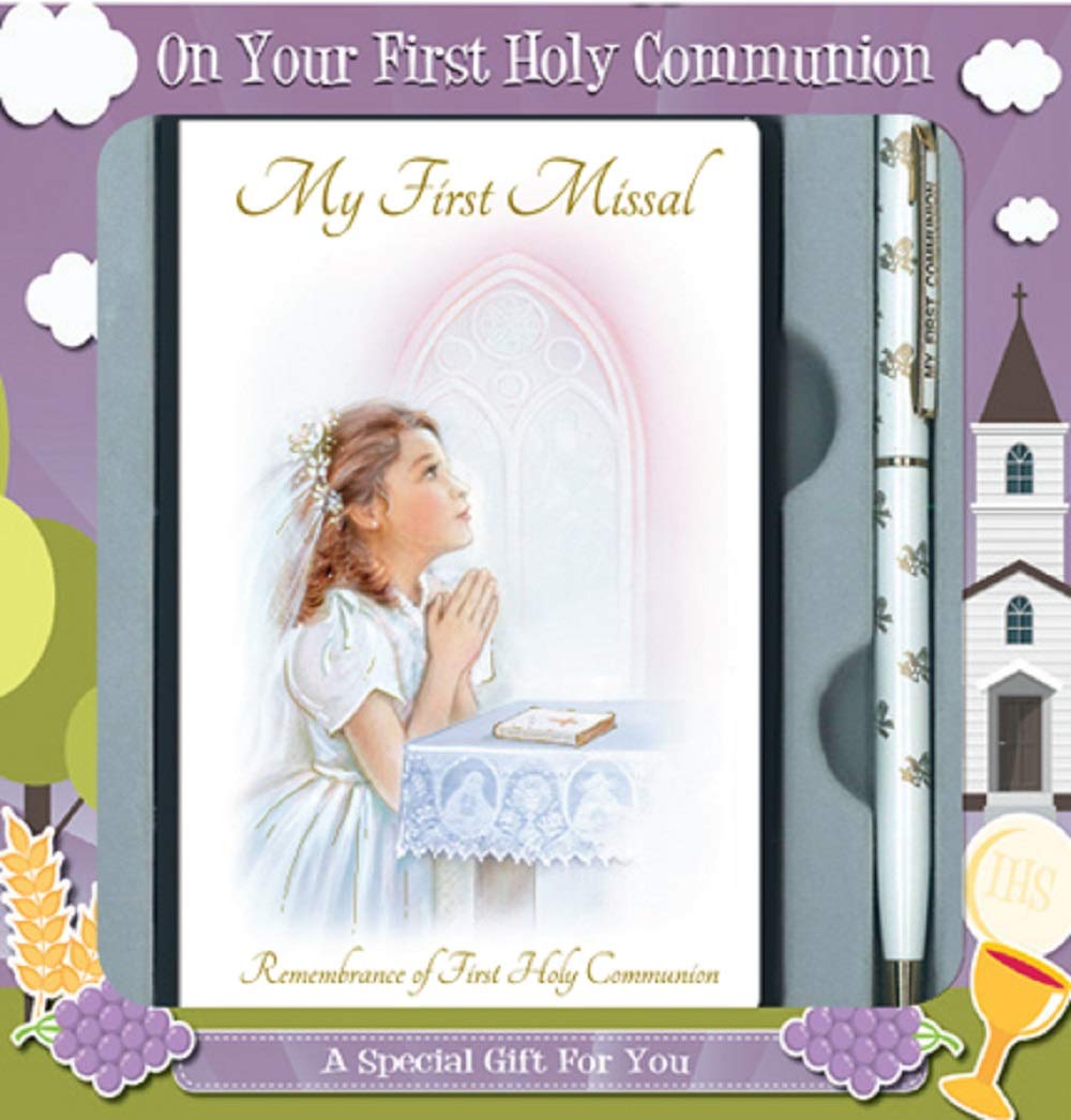 Cross My Heart FHC First Holy Communion Gift Set Girl Missal Book and Pen C5169