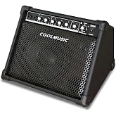 Coolmusic Drum Amplifier 30W, Wireless Electric Drum Speaker Keyboard Amp with 3-Band EQ and DI Out