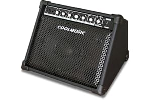 Coolmusic Drum Amplifier 30W, Wireless Electric Drum Speaker Keyboard Amp with 3-Band EQ and DI Out