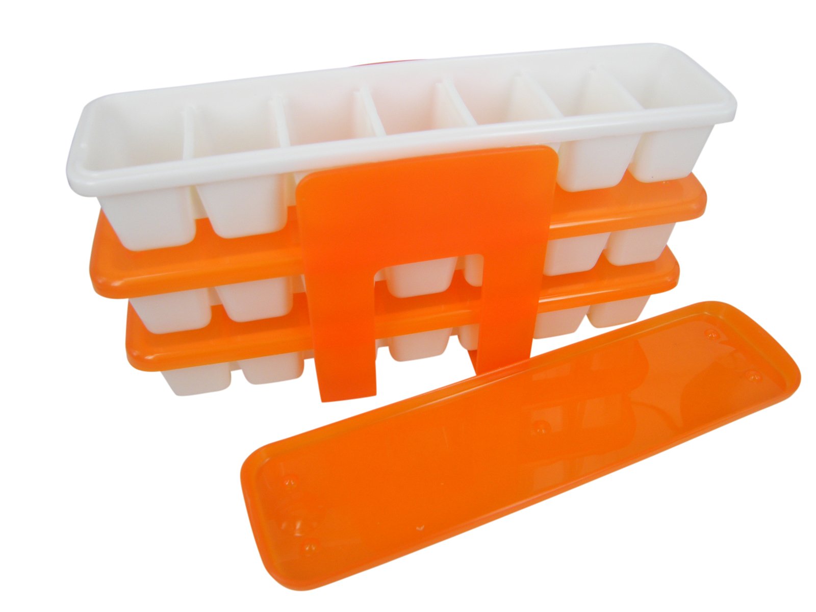 3 Space-Saving Ice-Cube Trays / Storage Boxes - 7 Ice Cubes in Each