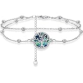 Aniu Tree of Life Bracelet for Women, S925 Sterling Silver Adjustable Jewelry Chain Family Tree Jewelry Charms for Mother's Day/Birthday/Anniversary(with Gift Box)