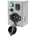 Veepeak - 20 Amp 125V Generator Transfer Switch, Weatherproof Manual Power Inlet Box with Plug and 5-20P Circuit Breaker, Pre