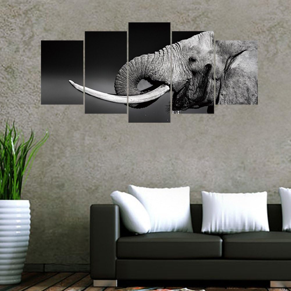 VanBest 5Pcs Elephant Wall Sticker Removable Waterproof Creative Decals DIY Home Living Room Bedroom Mural Art Decoration