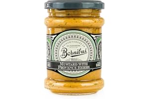 Bornibus Mustard with Herbs de Provence Dipping Sauce, 8.82oz - Gourmet Condiment - French Mustard - Pack of 1