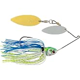 BOOYAH Covert Finesse Double Willow-White Chartreuse Blue #3.5 Gold Willow #3 Nickel Willow-1/2 oz