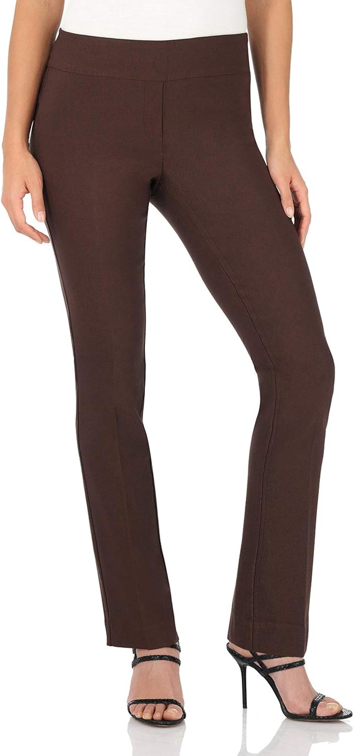Rekucci Women's Ease Into Comfort Straight Leg Pant with Tummy Control at  Women’s Clothing store
