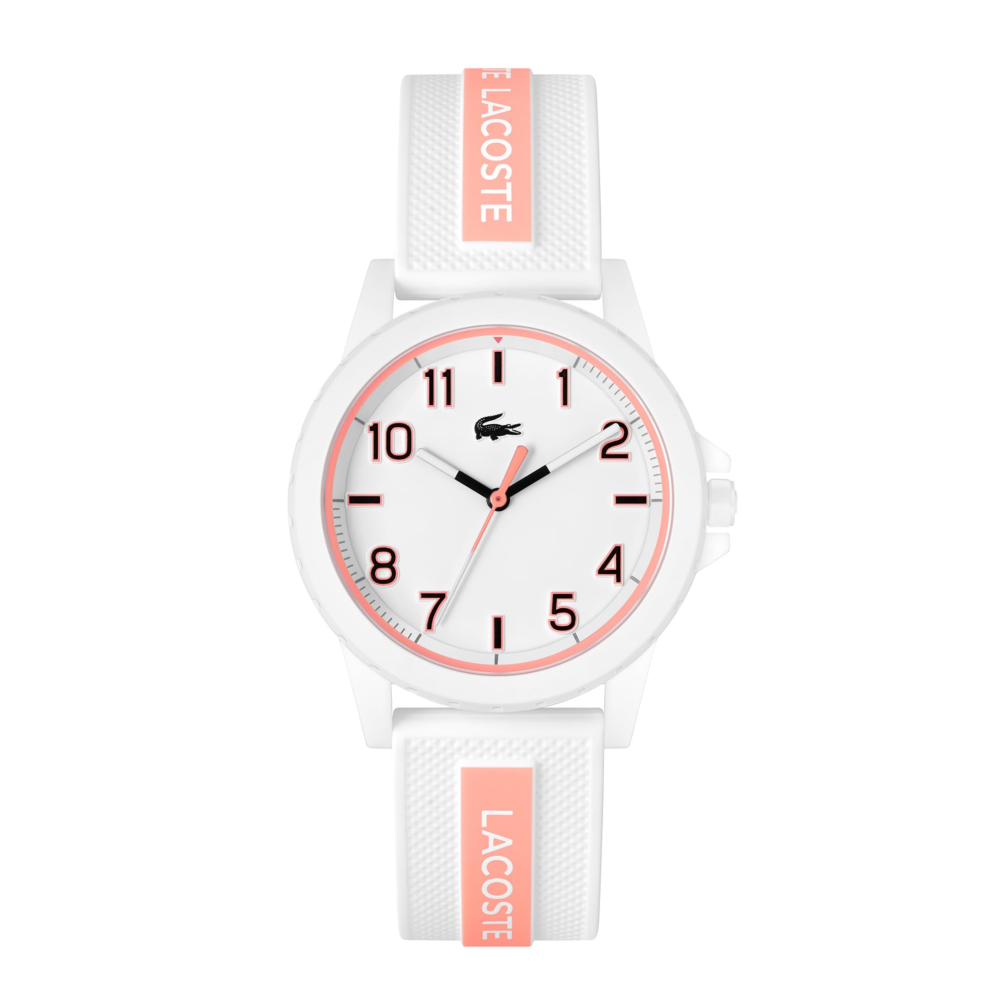 Lacoste Analogue Quartz Watch for Youth RIDER Collection with White Silicone Bracelet - 2020143