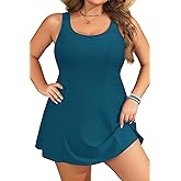 Yonique Plus Size Swim Dress - One Piece Swimsuit for Women Tummy Control Bathing Suit Modest Skirted Swimwear 2026