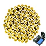 [Rechargeable Battery Included] easyDecor Battery Operated String Lights 200 LED 72ft with Automatic Timer 8 Mode Christmas String Lights for Xmas Garden Outdoor Indoor Holiday Decoration (Warm white)