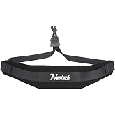Neotech Saxophone Swivel Hook Neck Strap Soft Sax Padded for Alto Tenor Baritone Soprano - (Small, Black) - Made in USA