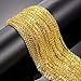 TecUnite 33 Feet Gold Plated Link Chain Necklace with 30 Jump Rings and 20 Lobster Clasps for Jewelry DIY Making (1.5 mm)