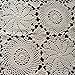 Ustide Rustic Floral Table Runner Handmade Crochet Table Doily White 15