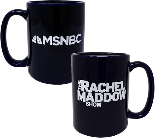 Amazon Com The Rachel Maddow Show Logo Ceramic Mug Blue 15 Oz