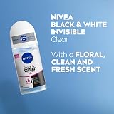 NIVEA Black & White Invisible 72h Roll On Deodorant 50ml Pack of 6 view 2