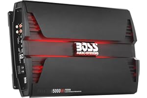 BOSS AUDIO PD5000 Phantom 5000-Watt Monoblock, Class D 1-8 Ohm Stable Monoblock Amplifier with Remote Subwoofer Level Control