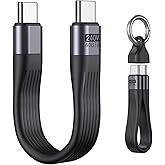 VAFOTON PD 240W Short USB C Cable/USB 4.0 USB C Short Cable/40Gbps Data Transfer, 8K 60Hz Video Display, Thunderbolt 3/4 for 1Phone16/15, Ma-Book/1Pad Series, Samsung Galaxy, Android Auto, VR