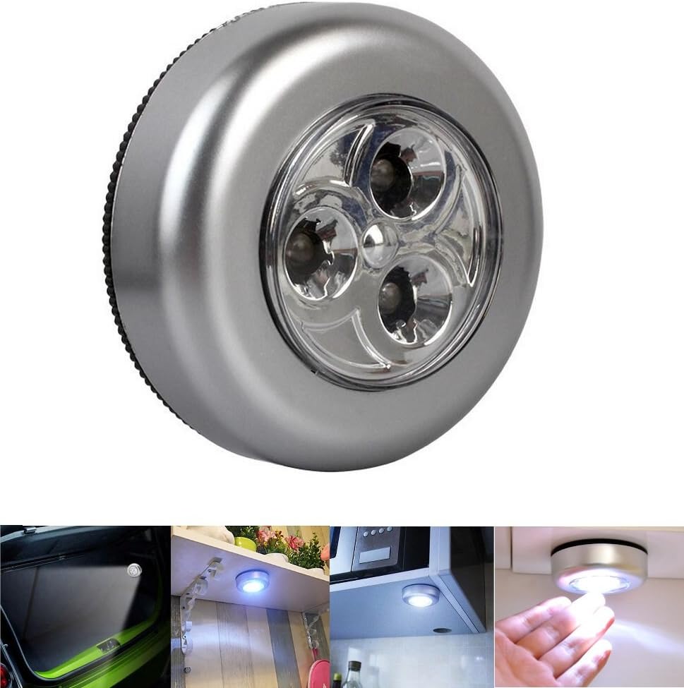 3 LED Portable Emergency Touch Light Lamp Lantern Bulb Outdoor Car Home Use