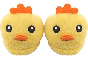 AugFrog 1 Pair Doll Shoes Suitable for 18 Inch Dolls, Cute Fashion Doll Accessories, Doll Slippers with Cartoon Animal Appearance Design, Birthday Gift for Children - Yellow Chicken