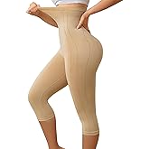 BampooPanPa Women's High Waist Compression Leggings, Capri Shapewear for Women, Tummy Control Thighs Slimmer Body Shaper