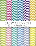 Sassy Chevron Multi-pack Printed Craft Vinyl 12 Sheets 12x12 for Vinyl Cutters
