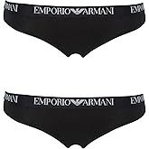 Emporio Armani Women's Essential Cotton 2 Pack Thong