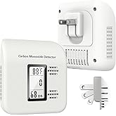 Carbon Monoxide Detectors，3-in-1 Carbon Monoxide Detectors Plug in with Temperature & Humidity Monitor CO Alarm for Home RV T