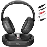 Wireless TV Headphones, 2.4G And Bluetooth 5.3 Dual Mode Elderly TV Wireless Headset, No Lip-sync Delay Over-ear Loud Headphones, Elderly Friendly With Transmitter Dock, Support Optical/USB/RCA/BT