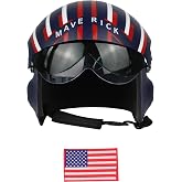 Studio Halloween Adult's Deluxe Navy Blue Maverick Jet Pilot Helmet Costume Accessory