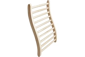 Xmatch Sauna Backrest Infrared Natural Wooden Hemlock, S-Shape Support, 17"(W) x 20.5"(H)
