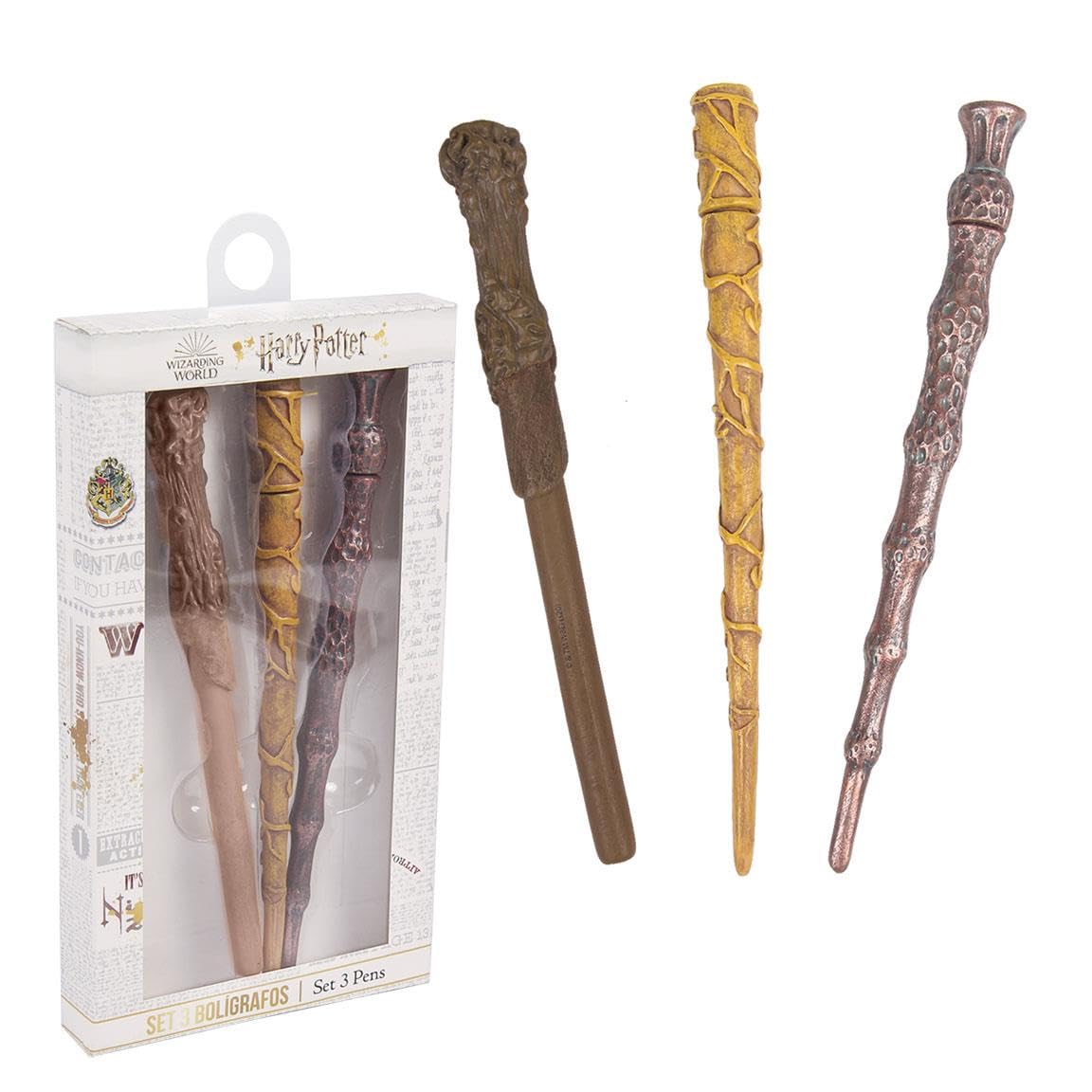 Harry Potter Pen, Set of 3 Baguette Ballpoint