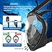 Atlin Snorkel Mask [Full Face] For Adults (Large/Extra Large, Black) GoPro Compatible Snorkeling Mask with 180° Panoramic View Anti-Fog, Anti-Leak with Adjustable Head Straps