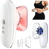 IDUNSEED 5-in-1 Electric Body Sculpting Massager - Red Blue LED Light Therapy & Microcurrent Tool with Oval/Round Suction Cups for Face & Body Tightening, Cellulite Removal, Lymphatic Drainage