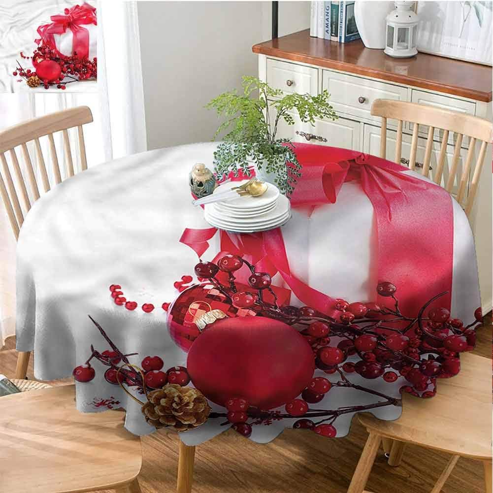 Christmas Tablecloth Round Tablecloth,Christmas,New Year Berries