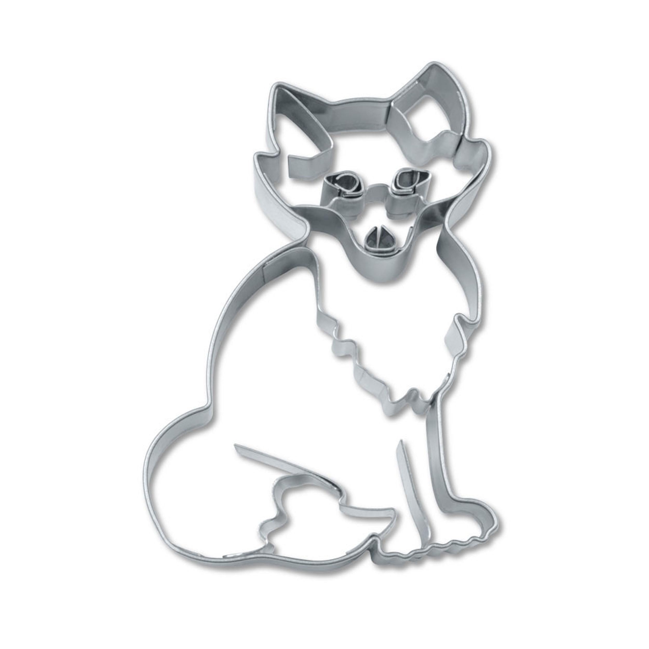 Staedter Embossing Fox Cookie Cutter, Silver, 7 cm
