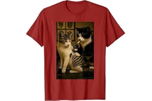 iNexTech Vintage Cat Smoking Tattoo Inked Kitty Artist Funny Meme T-Shirt