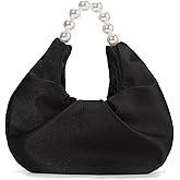 Inkfew Women’s Satin Evening Bag Clutch Purse Dumpling Handbag for Women Wedding for Formal Cocktail Party