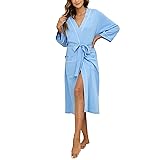 HEARTNICE Womens Cotton Robe, Soft Kimono Spa Knit