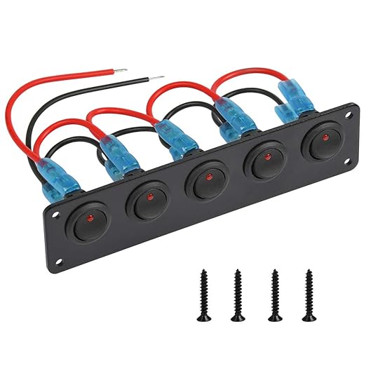 Interruttore A Pulsante 12V LED - 10 Pezzi Impermeabili Per Auto, Barca, Camper - 5 Colori E 20A Di Carica - Foto 14