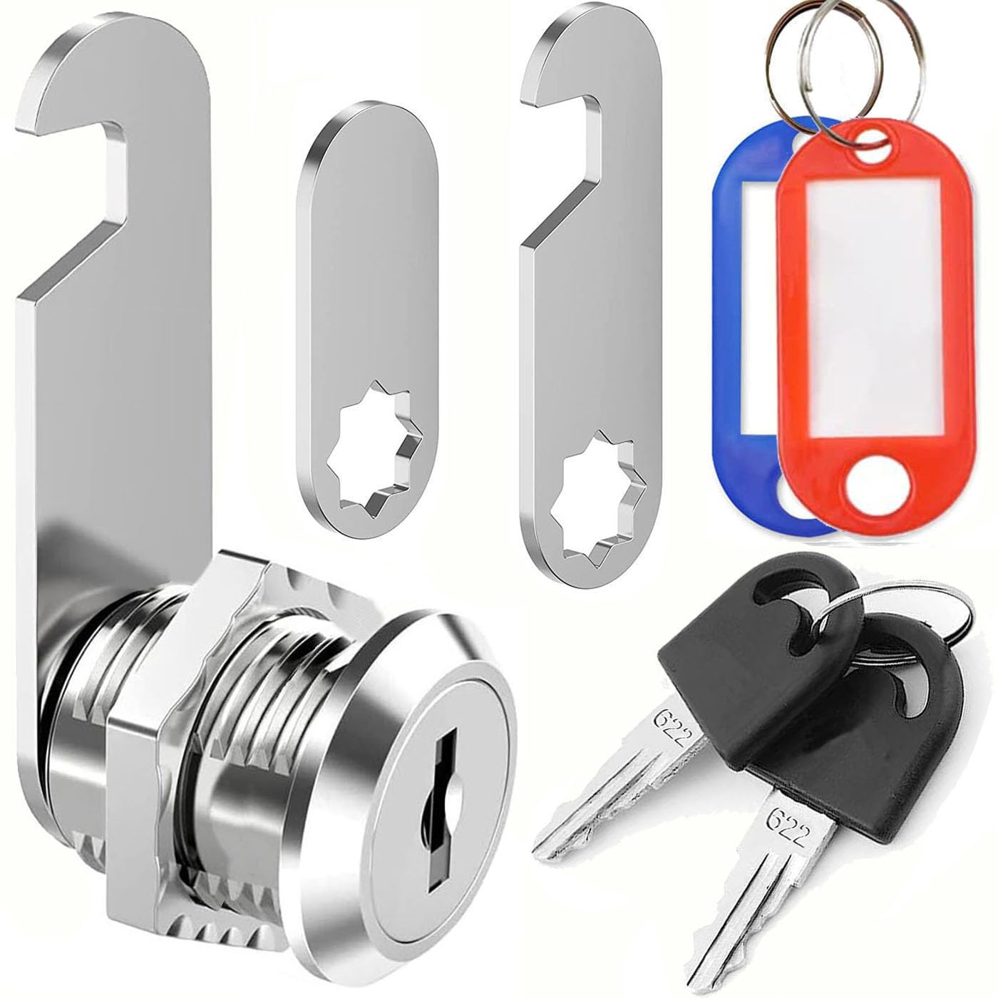 ZiYuya Mailbox Lock with Key Different, Lock for Cabinet Letter Box Cupboard Draw Cam Dresser Locks Locker for Door Furniture (20mm)