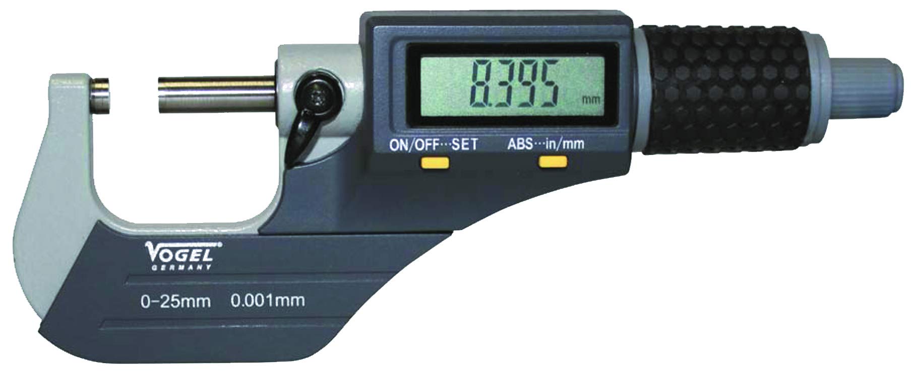 Vogel 231064 Digital Caliper Measuring Range 75-100 mm / 3-4 Inch LCD Display Thread Diameter 22 mm Includes Battery Grey