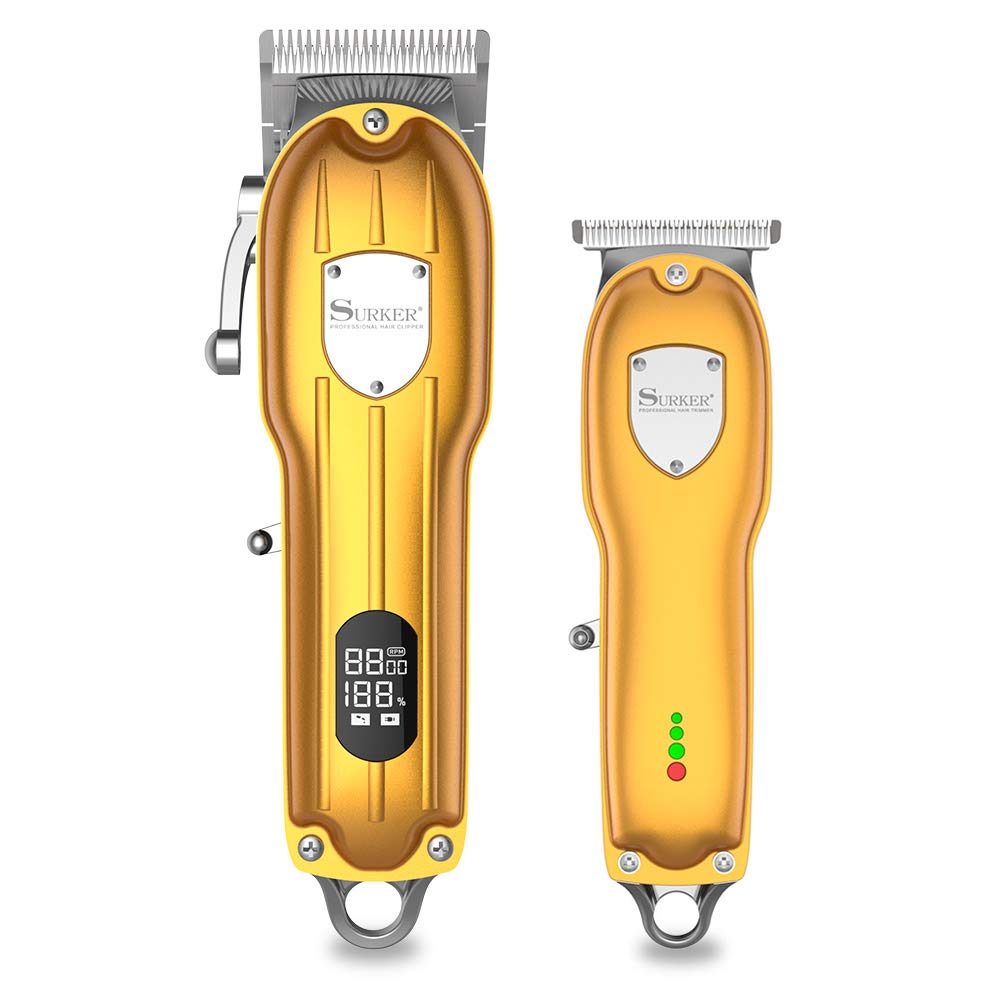 SURKER Mens Hair Clipper Professional Hair Trimmer Barber Clipper Set
