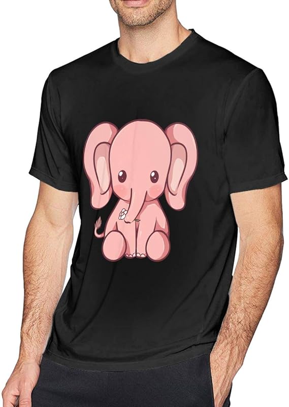 Amazon Co Jp Tシャツ 半袖 メンズ 夏 ピンク色の象 インナー カジュアル おしゃれ 綿100 トップス スポーツ 丸襟 柔らかい 快適 薄手 Clothing Accessories