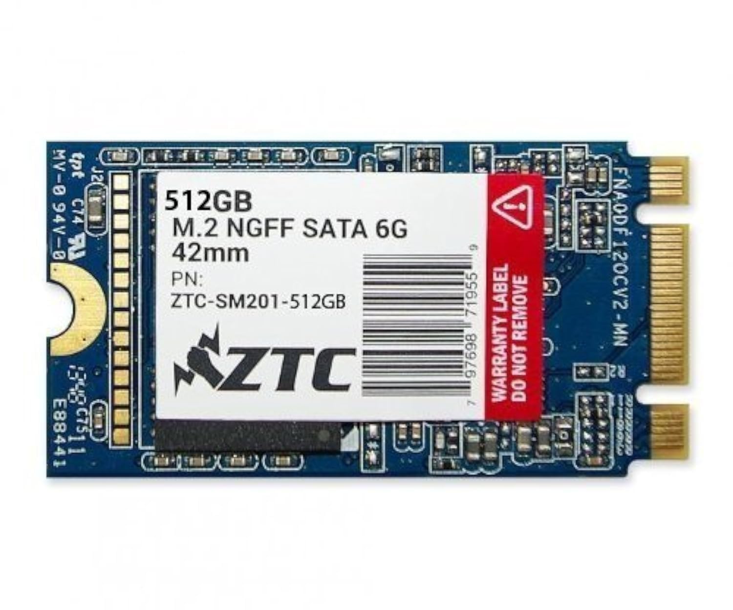 ZTC 512GB Armor 42mm M.2 NGFF 6G SSD Solid State Disk- ZTC-SM201-512G