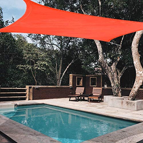 Rechteck Sonnensegel Sonnenschutz Garten 6.5x7m Windschutz mit UV Atmungsaktiv Sonnenschutz Sonnen-Wind-UV Schutz für… – Bild 3