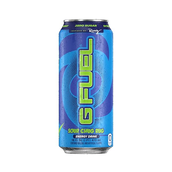 G FUEL ENERGY DRINK, SOUR BLUE CHUG RUG – 16 OZ