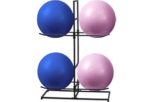 MEIPEIQIZHI Medicine Ball Rack, Stabilising Ball Rack, Yoga Ball Holder Exercise Ball Holder Equipment Storage Rack for ommer