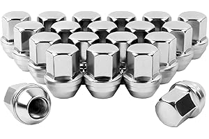 SKCOAUTO Set of 20, 14x1.5 Lug Nuts Chrome Compatible with Camaro Corvette Impala 1.5 Inch Wheel Lug Nuts