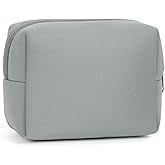 CEI-CEI Makeup Bag Neoprene Waterproof Soft Cosmetic Travel Bag for Women with Large Capacity Portable Zipper Pouch Lightweight Organizer for Overnight Toiletry Purse Gym (Mint Green)